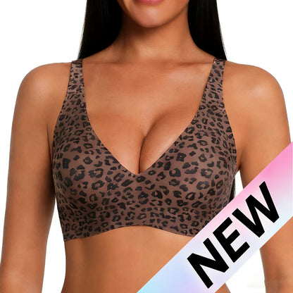 🎄✨Holiday Offer Ends Soon! Women’s Wireless Deep V Push-Up Bralette 🔥— Ultra-Comfortable T-Shirt Bra