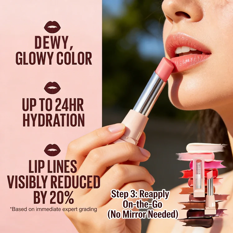 🍑Hydrating Tinted Oil Balm💧 – Sheer Buildable Color with Moisture-Rich Shine