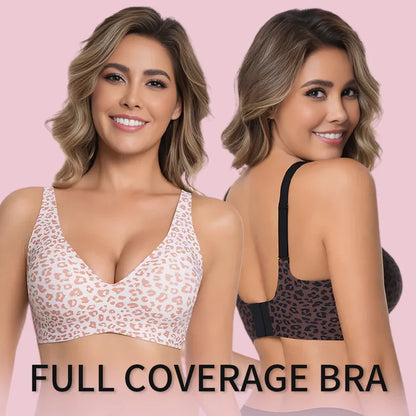 🎄✨Holiday Offer Ends Soon! Women’s Wireless Deep V Push-Up Bralette 🔥— Ultra-Comfortable T-Shirt Bra