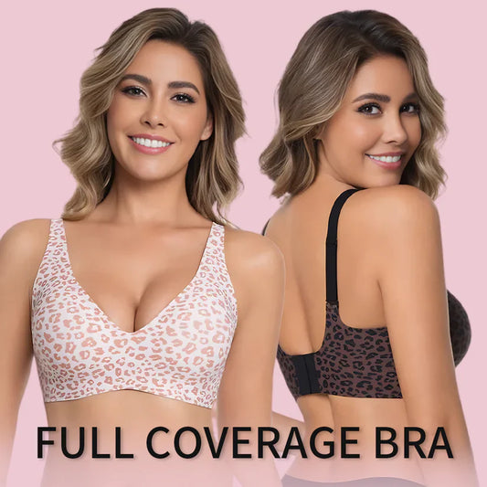 🎄✨Holiday Offer Ends Soon! Women’s Wireless Deep V Push-Up Bralette 🔥— Ultra-Comfortable T-Shirt Bra