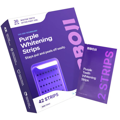 Purple Teeth Whitening Strips | Fast, Gentle & Peroxide-Free Whitening - Pack of 42✨