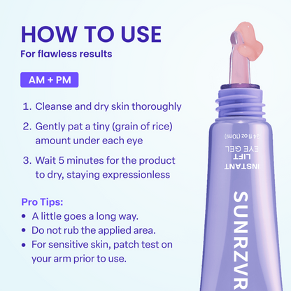 NEW Instant Lift Eye Gel - For the look of Puffiness & Bags, Wrinkles, Fine Lines and Dark Circles