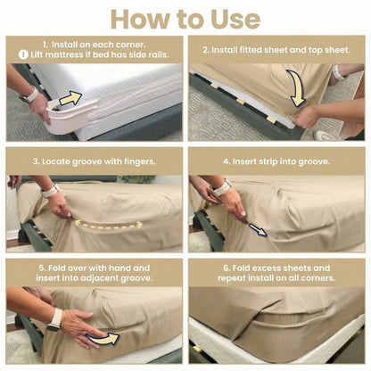 Bed Sheet Clips with Invisible Strips