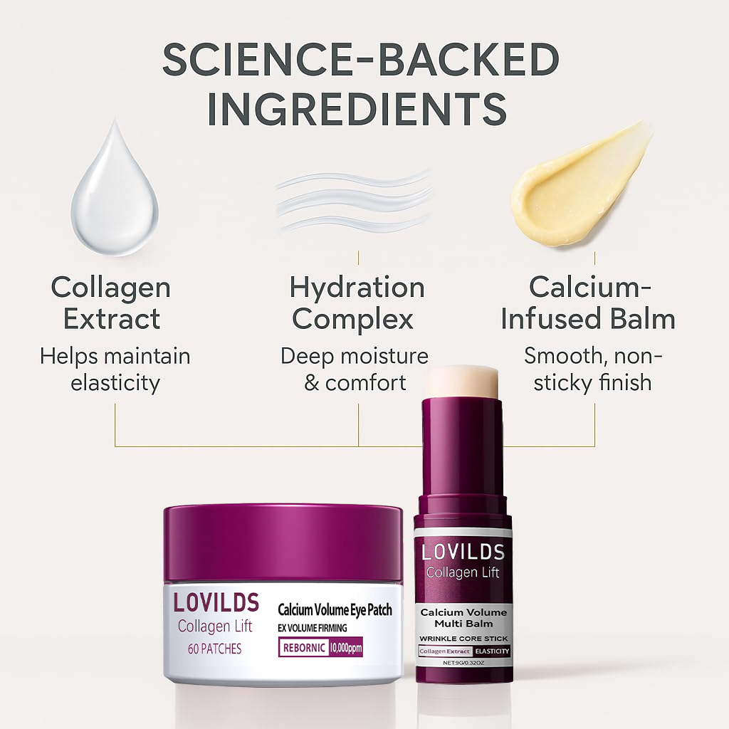 🧁50% OFF ✨ Collagen Lift Eye Balm Stick + Eye Patch Set | Firming, Anti-Aging, Wrinkle Care