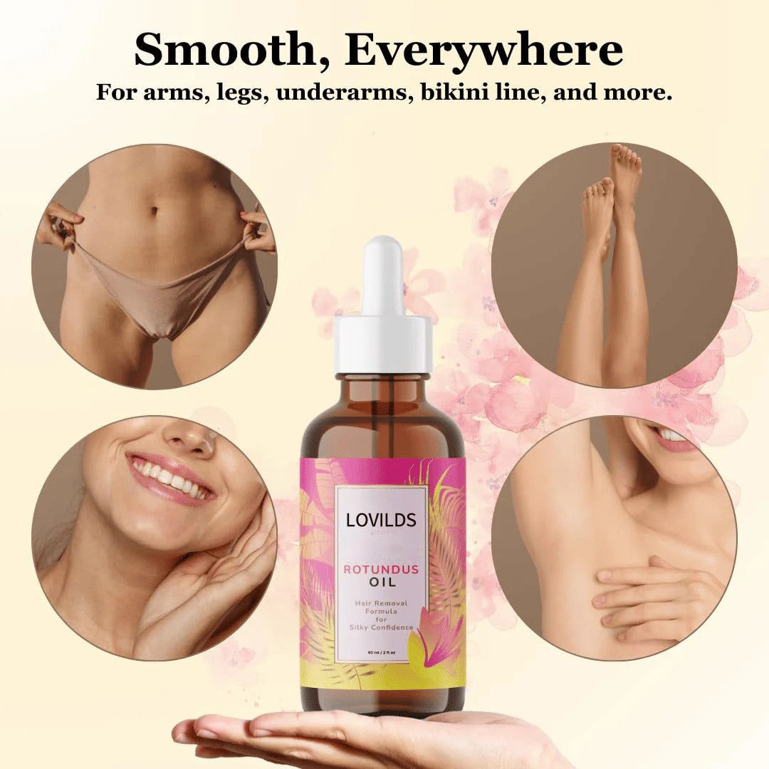 ✨ Natural Hair Removal Oil for Smooth, Radiant Skin – Gentle & Effective 🌿