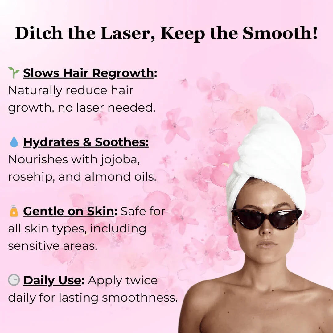 ✨ Natural Hair Removal Oil for Smooth, Radiant Skin – Gentle & Effective 🌿