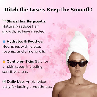 ✨ Natural Hair Removal Oil for Smooth, Radiant Skin – Gentle & Effective 🌿