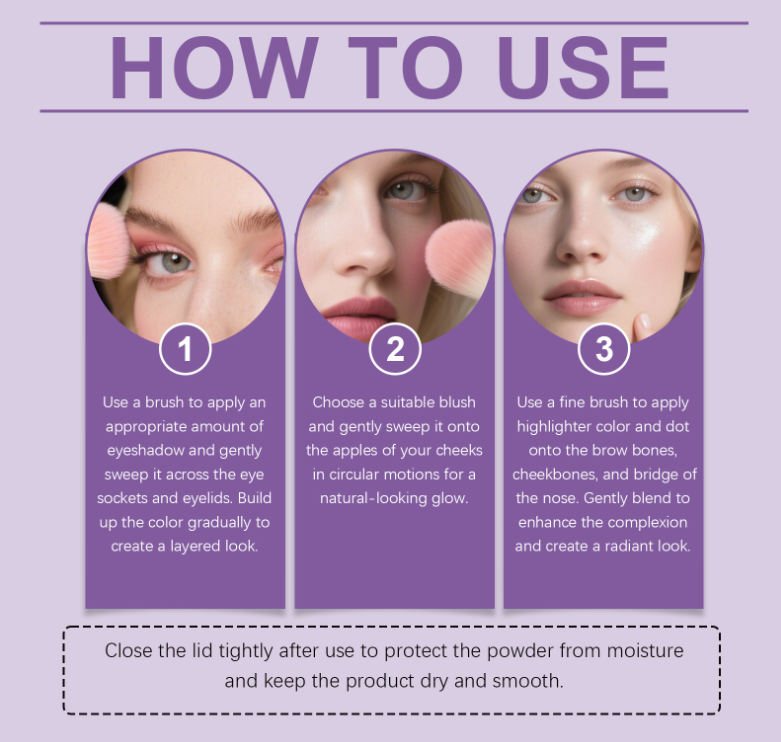 🎨Glow-Enhancing Eye & Cheek Highlight Palette✨ – 4 Buildable Shimmer💎 Shades for Radiant Dimension