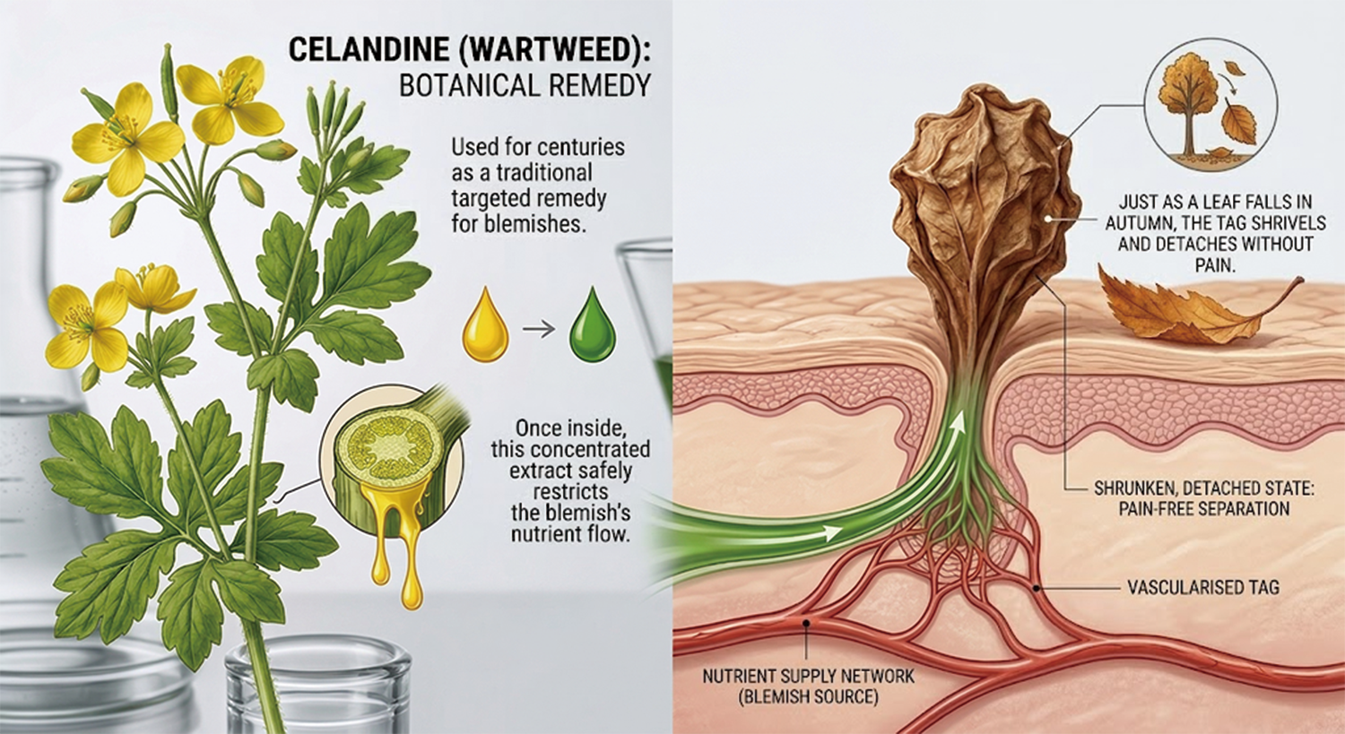Wartweed extract illustration